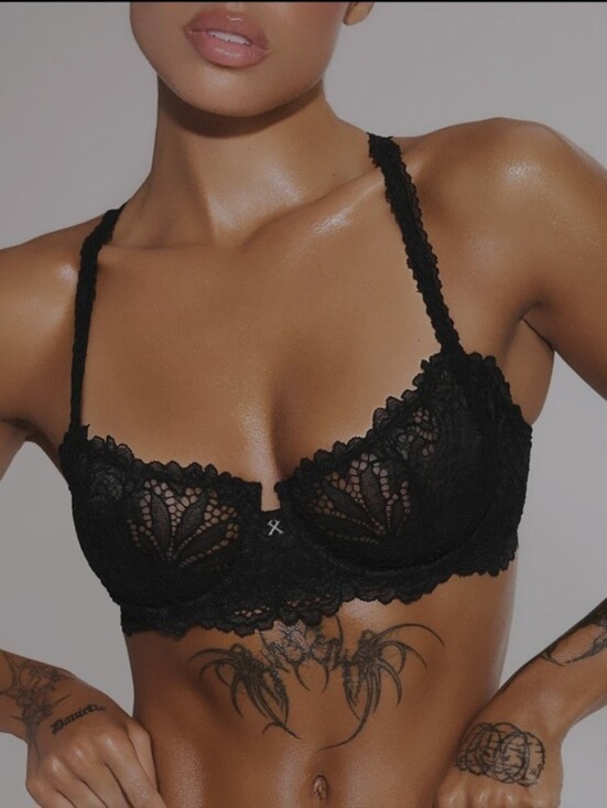 Savage X Fenty Other - Savage X Fenty Black Lace Trim Bralette